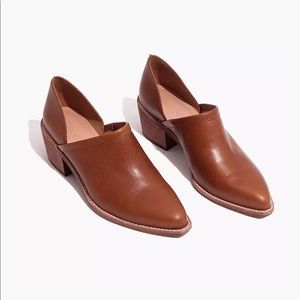 Madewell Brady cognac leather ankle booties
